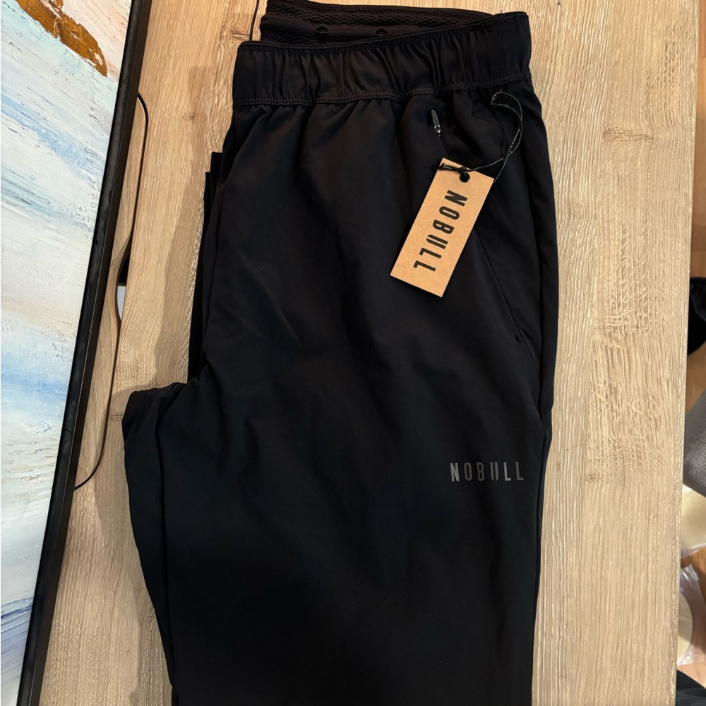 Nobull black full length track pants S